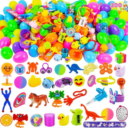 100Pcs Prefilled Easter Egg Kit | Prefilled with Toys & Stickers 🐰