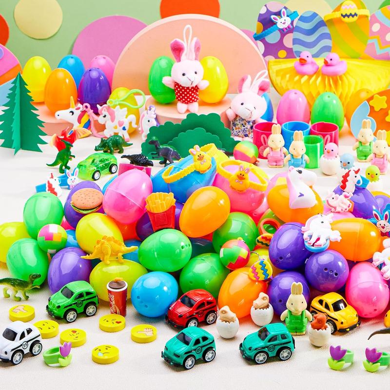 100Pcs Prefilled Easter Egg Kit | Prefilled with Toys & Stickers 🐰