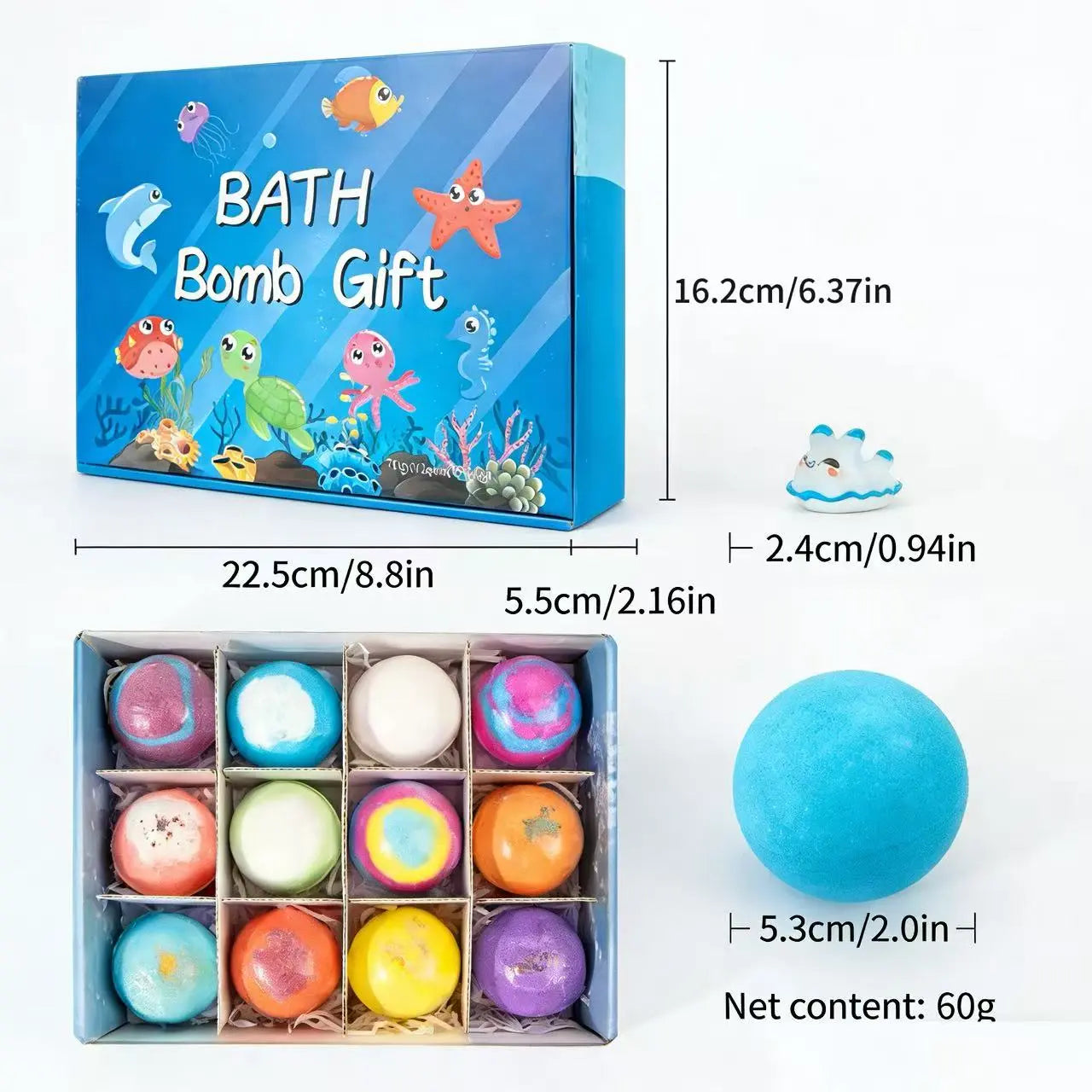 Magical Surprise Bath Bombs for Kids | 12-Pack Gift Set with Hidden Toys 🛁