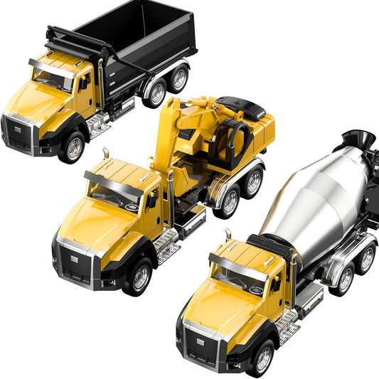 3-Piece Alloy Construction Vehicle Set | 1:50 Scale Realistic Metal Models 🏗️🚜