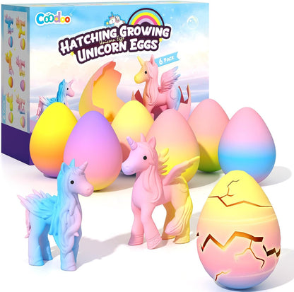Magic Hatching Unicorn Eggs | 6-Pack Surprise Kit 🦄