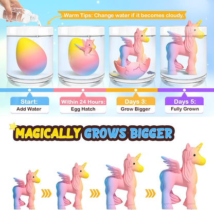 Magic Hatching Unicorn Eggs | 6-Pack Surprise Kit 🦄