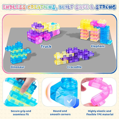 Soft Sensory Building Blocks | 40-Piece Montessori Set 🧱