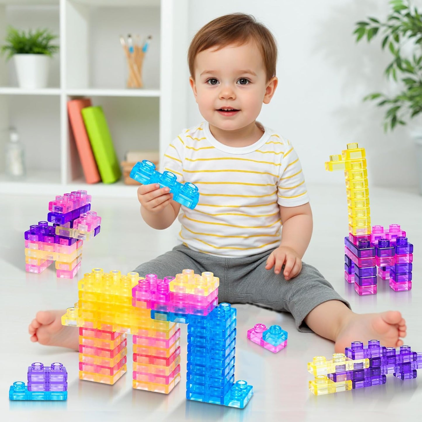 Soft Sensory Building Blocks | 40-Piece Montessori Set 🧱