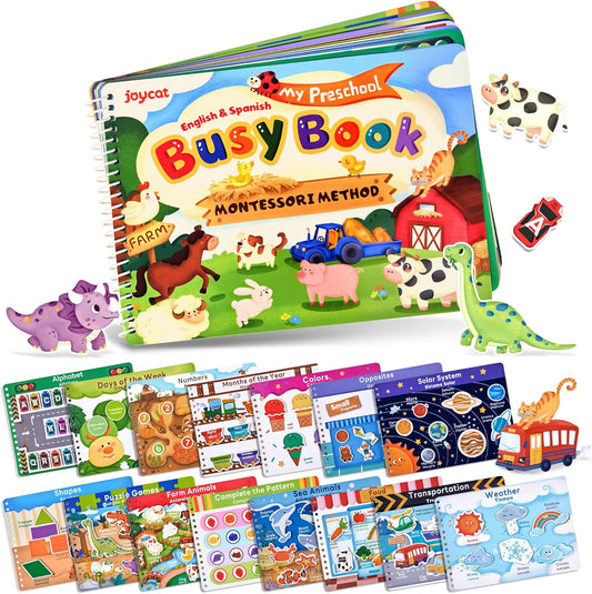Montessori Busy Book | 15-Theme Preschool Learning Binder 📚