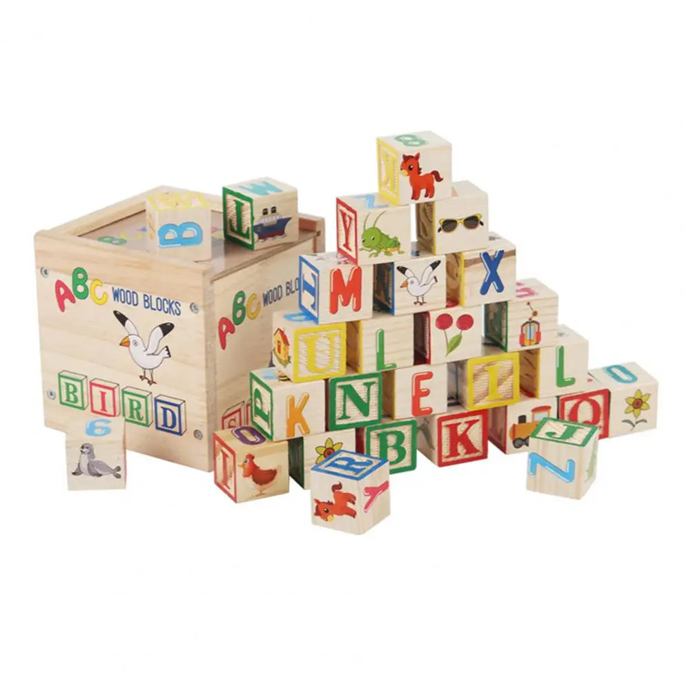 Alphabet Wooden Building Block  Abc & Number