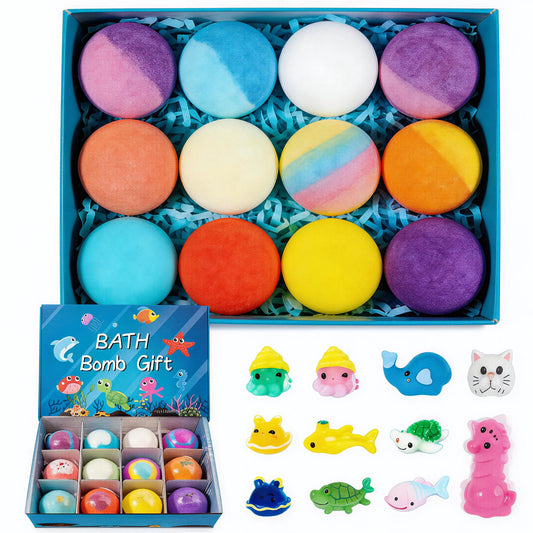 Magical Surprise Bath Bombs for Kids | 12-Pack Gift Set with Hidden Toys 🛁